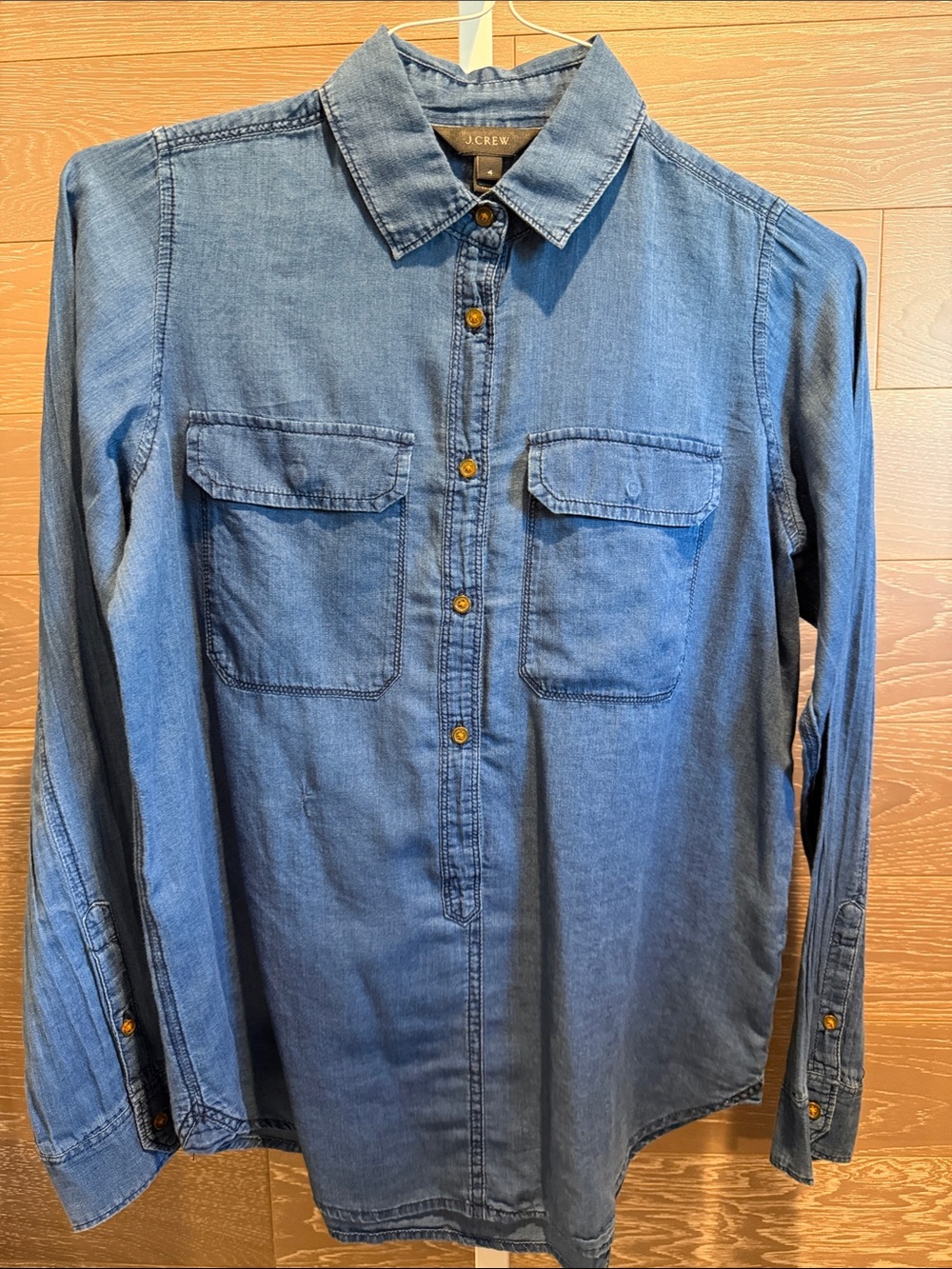 J. Crew Dark Chambray Blouse